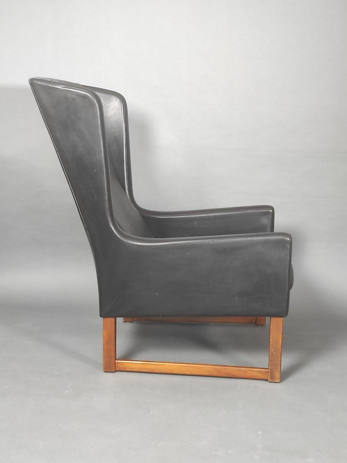 Mid-20th Century Vintage Leather Longue Chair By Rudolf B. Glatzel for Alfred Kill 1960s For Sale