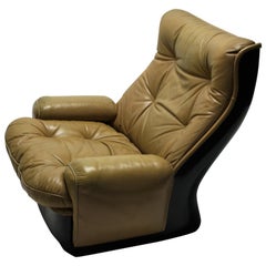 Vintage Leather Lounge Chair by Airborne International, 1970s