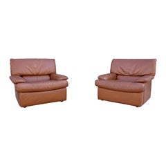 Vintage-Loungesessel aus Leder im Stil von De Sede