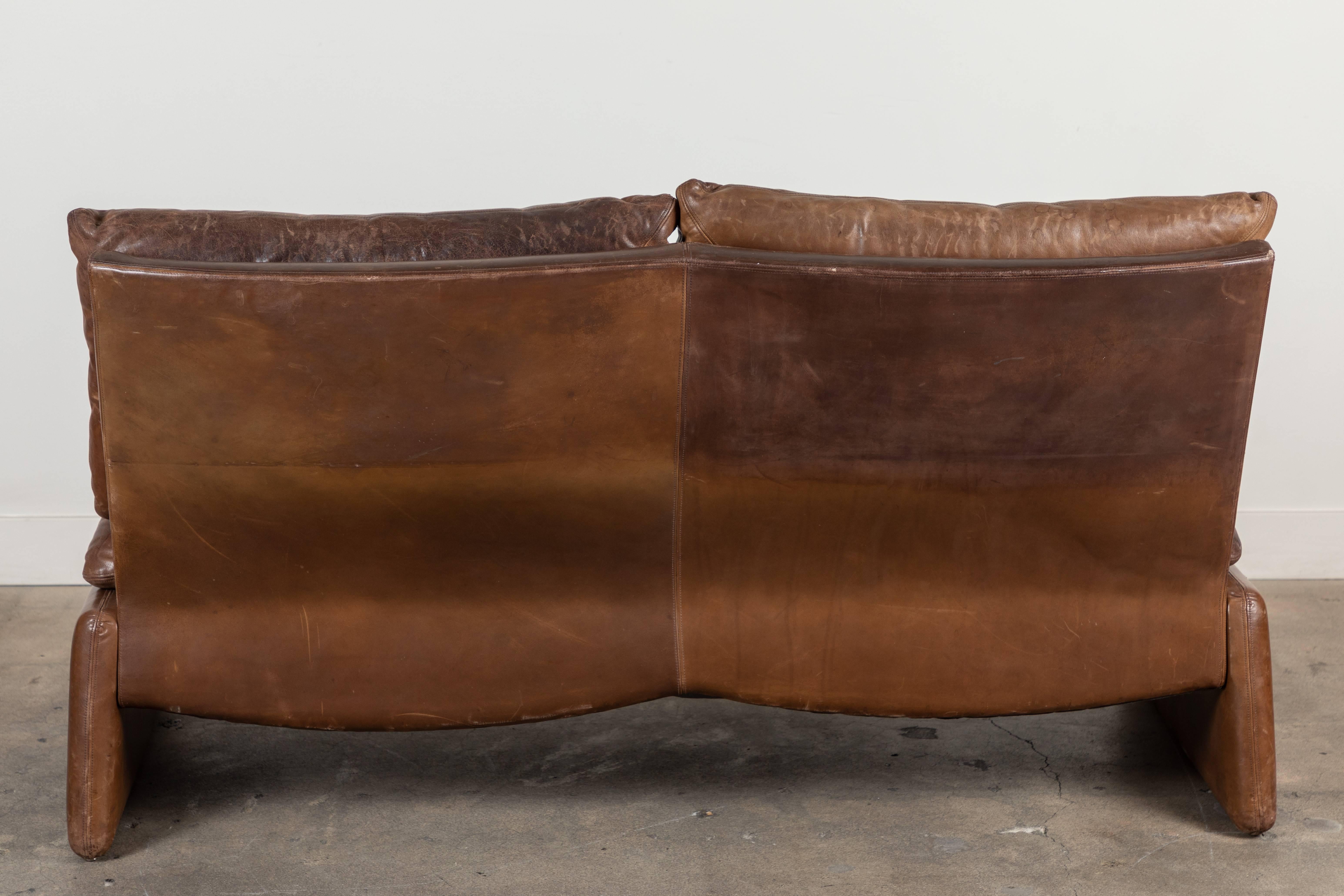 Vintage Leather Loveseat by COR Germany 3