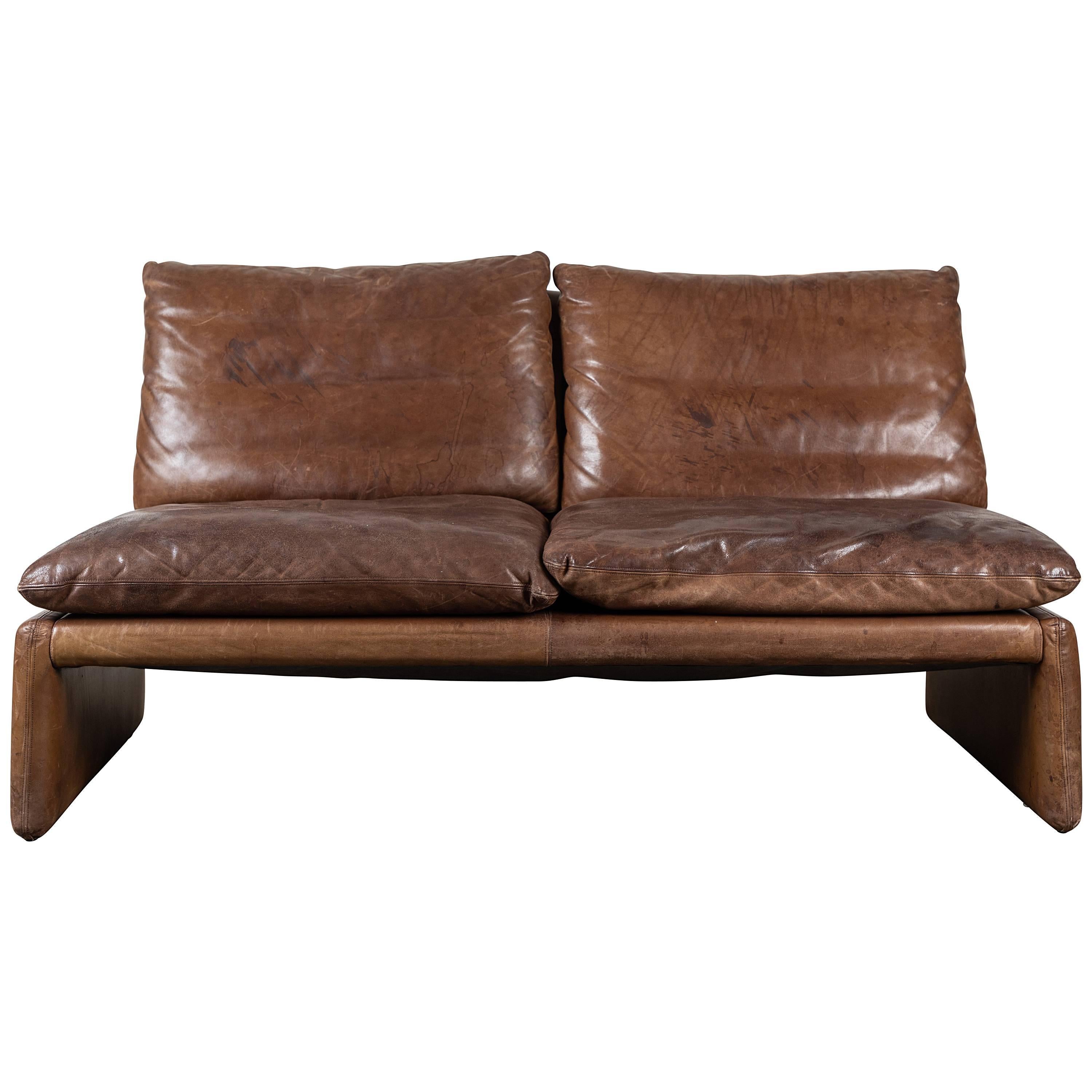Vintage Leather Loveseat by COR Germany