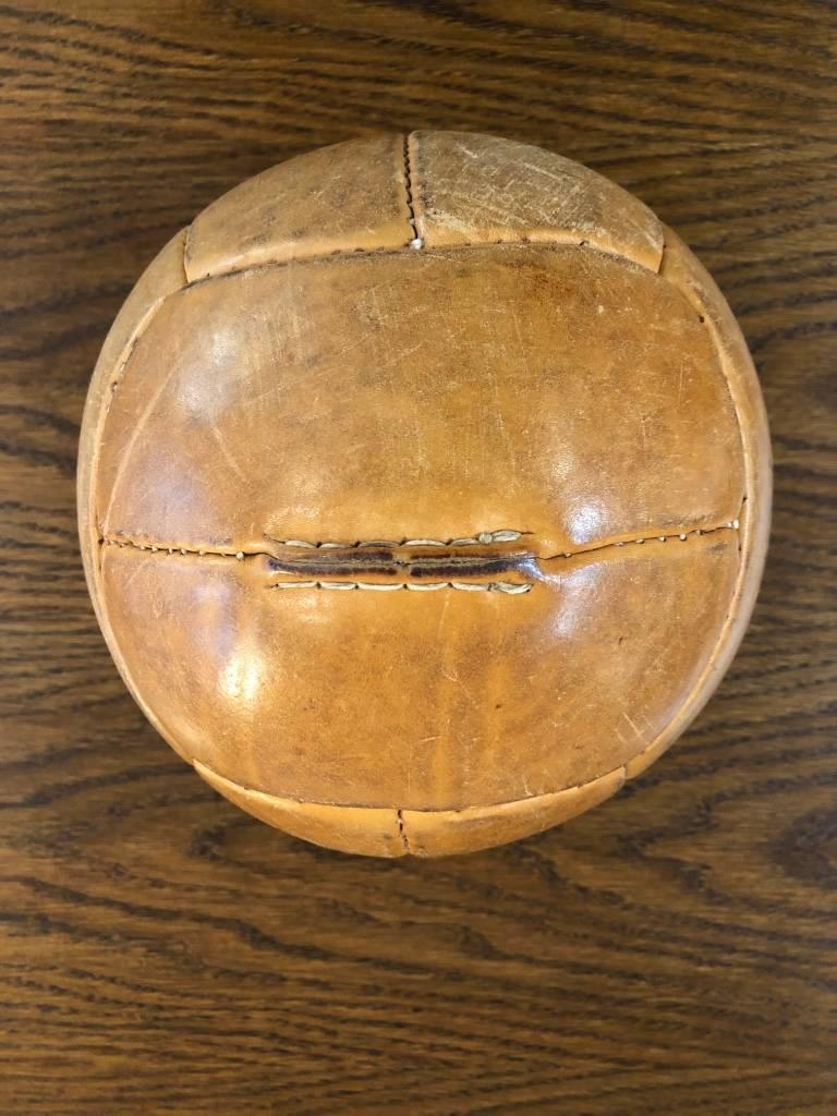 20th Century Vintage Leather Medicine Ball, 1940s