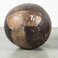 Vintage Leather Medicine Ball