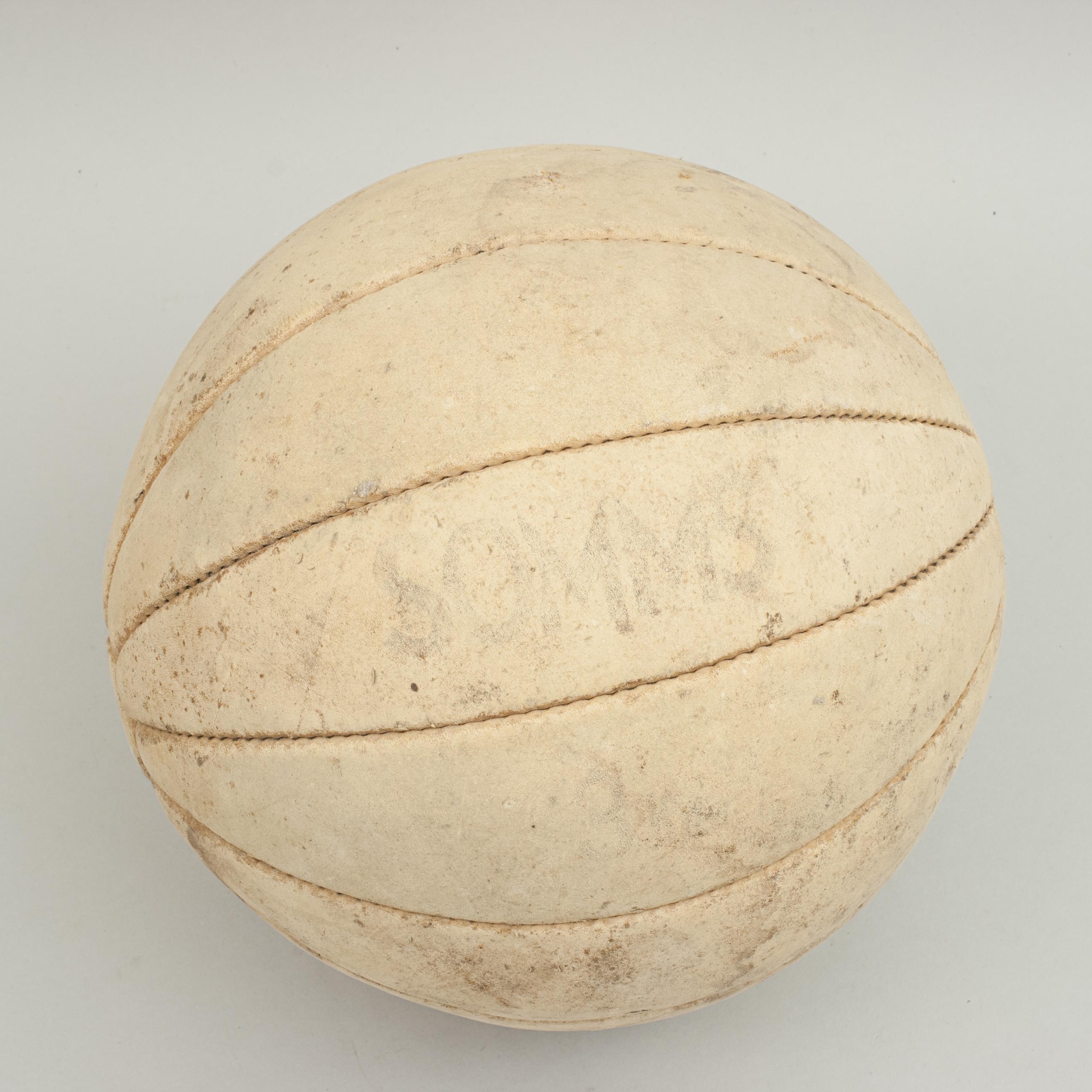 Early 20th Century Vintage Leather Medicine Ball