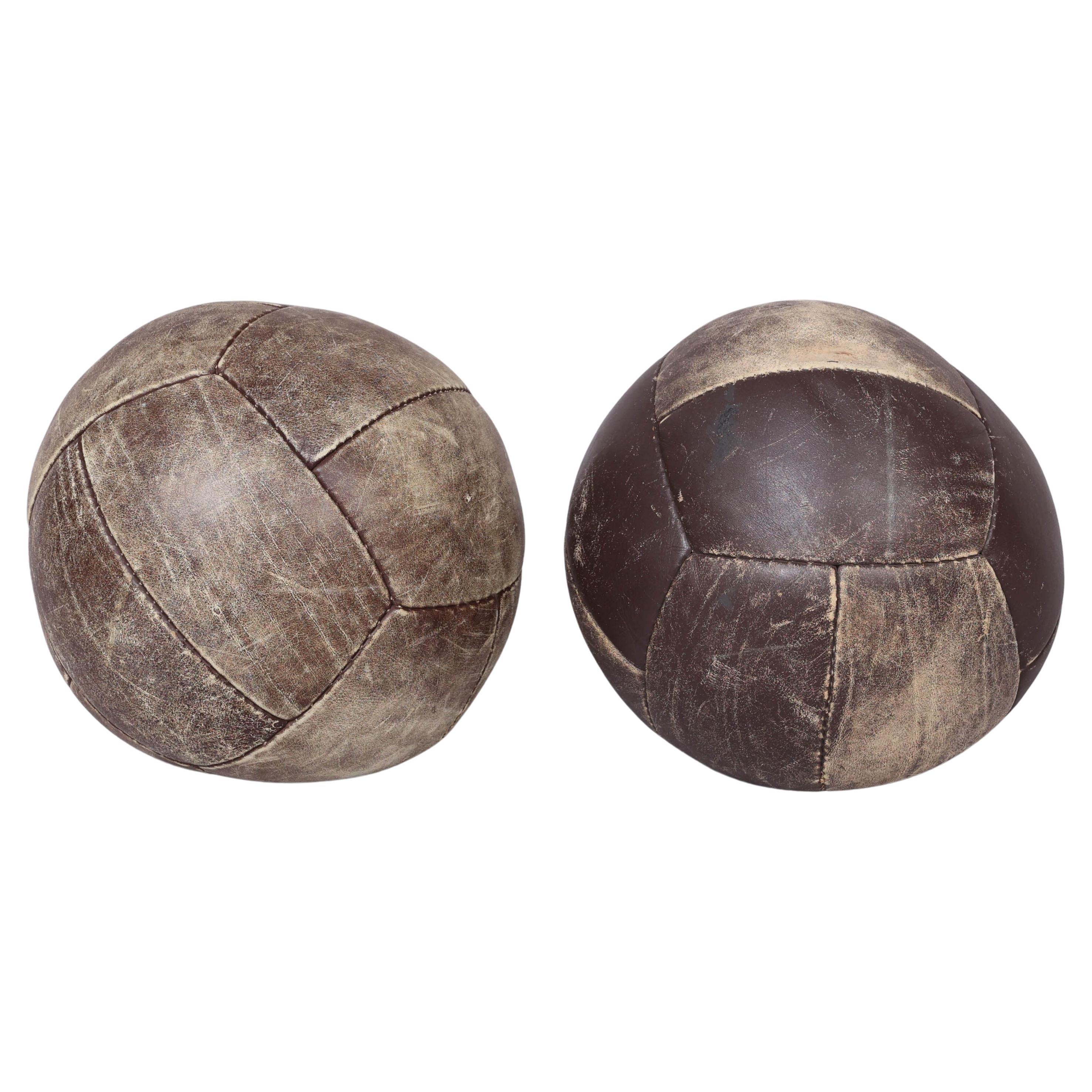 Balón medicinal de cuero vintage
