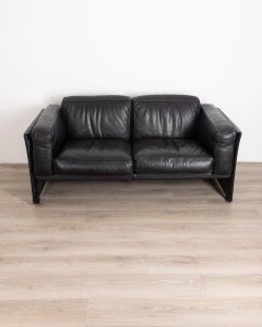 Vintage Leather Model DUC 405 Sofa by Mario Bellini for Cassina, 1970s