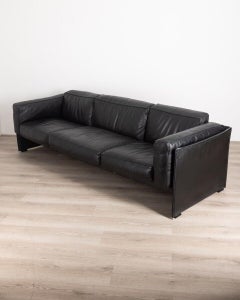 Vintage Leather Model DUC 405 Sofa by Mario Bellini for Cassina, 1970s