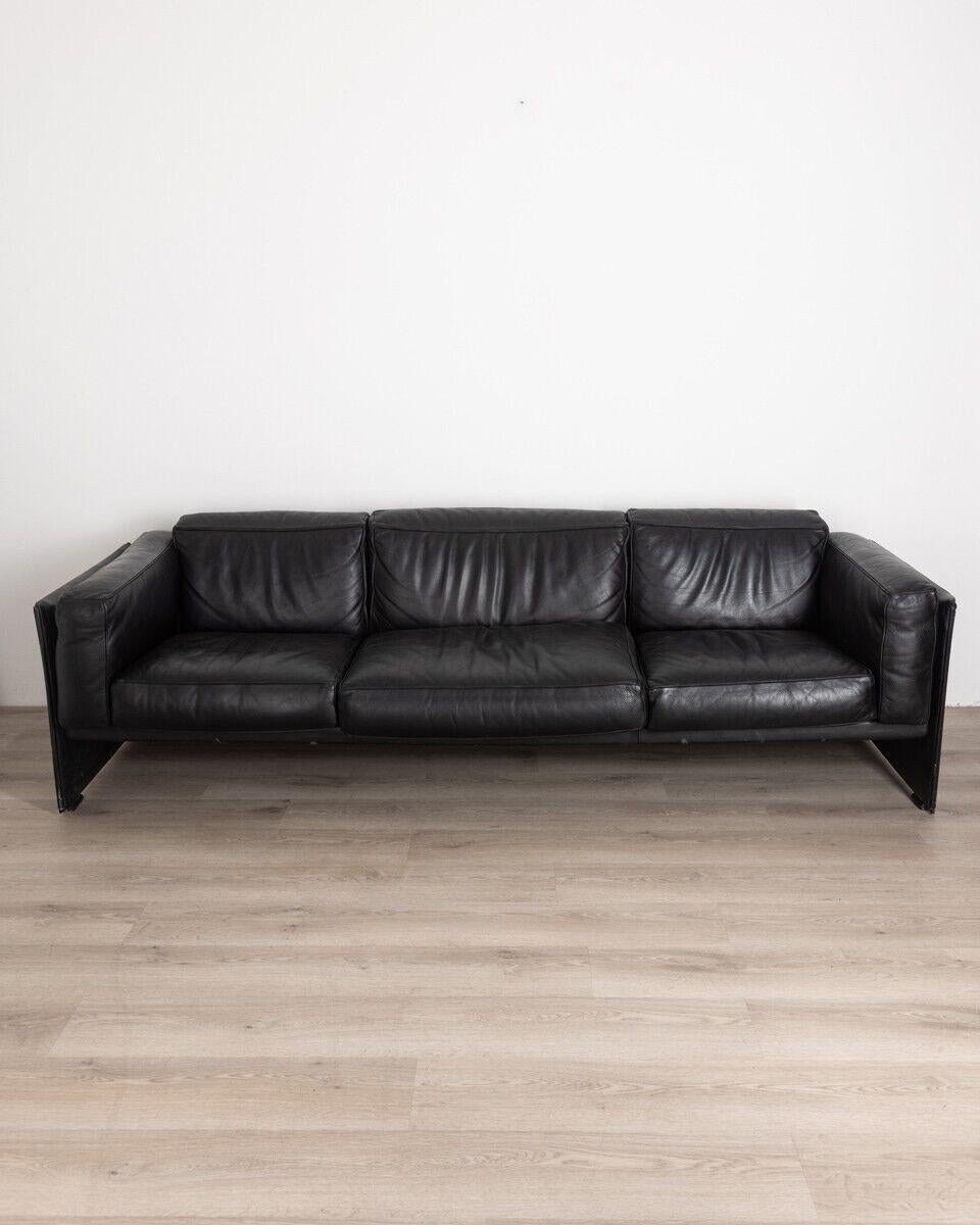 Vintage Leather Model DUC 405 Sofa by Mario Bellini for Cassina, 1970s 4
