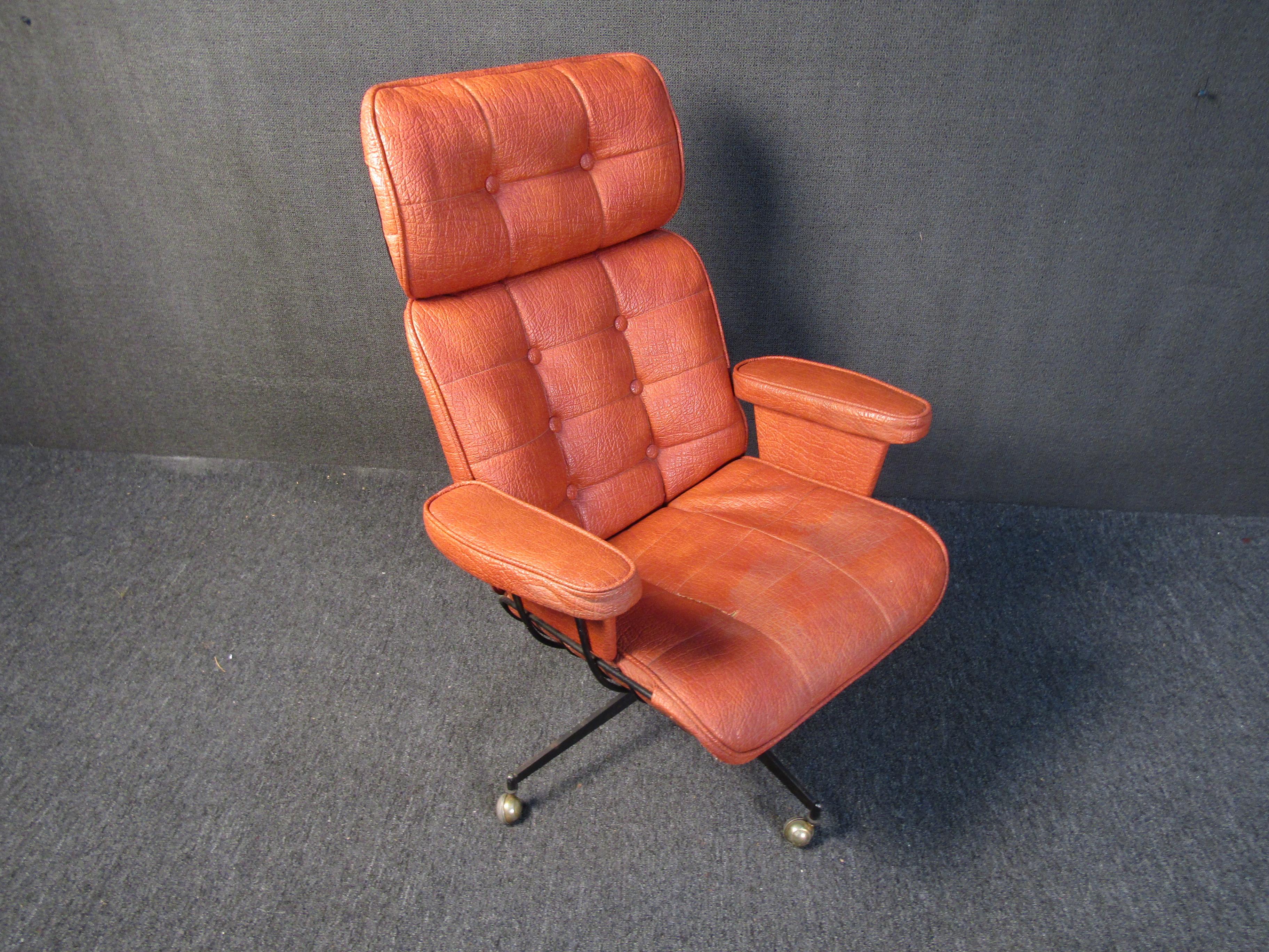 leather desk chair vintage