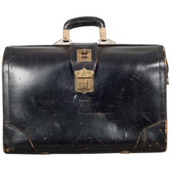 Vintage Leather Pan Am Pilot's Fight Bag, circa 1950-1960s