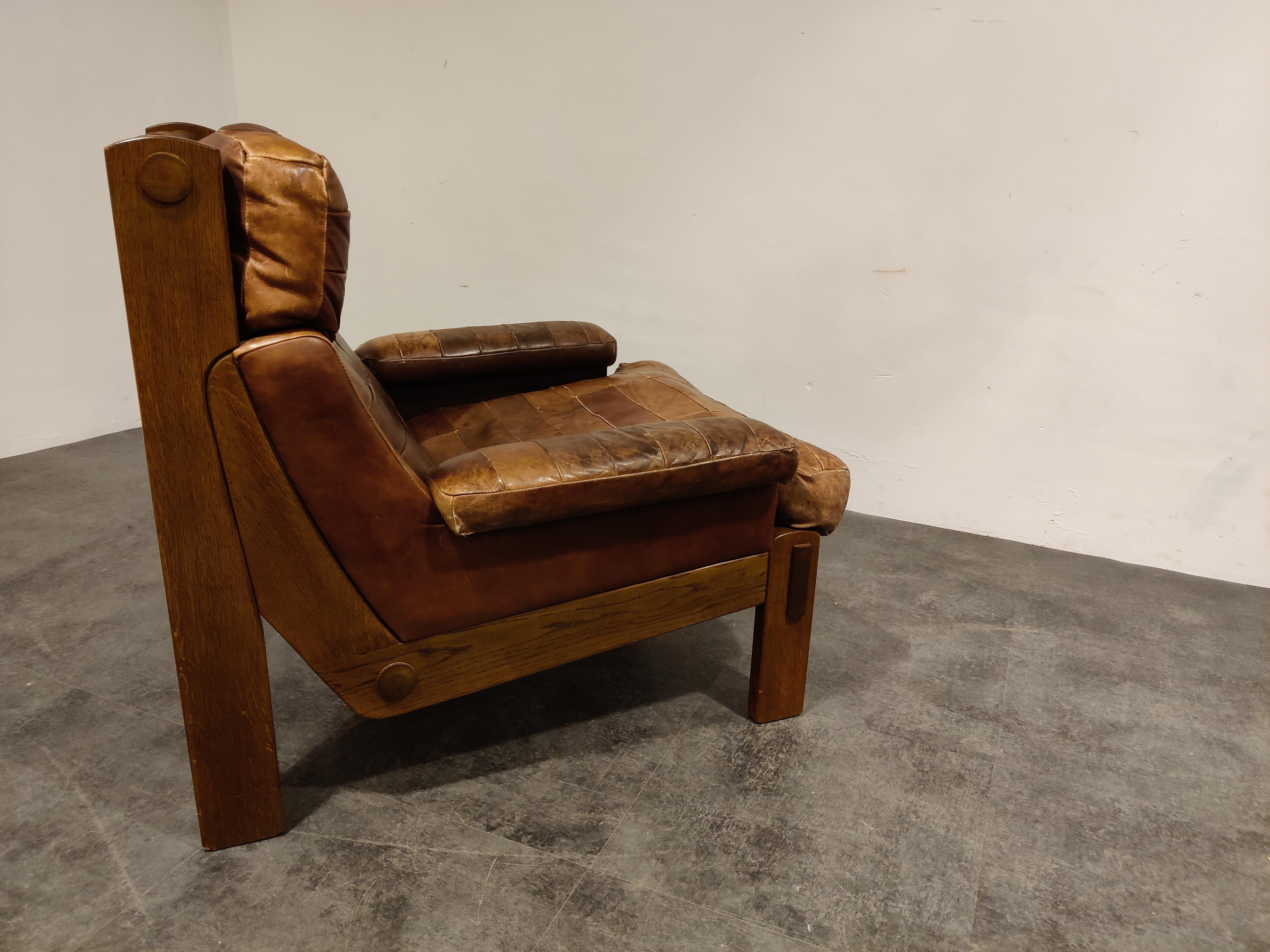 patchwork leather chair
