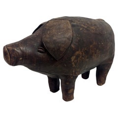 Vintage Leather Pig By Dimitri Omersa for Liberty and Abercrombie and Fitch