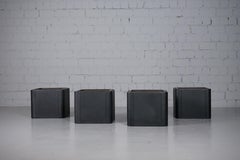 Jardinière en cuir vintage De Sede des années 1970, lot de 4