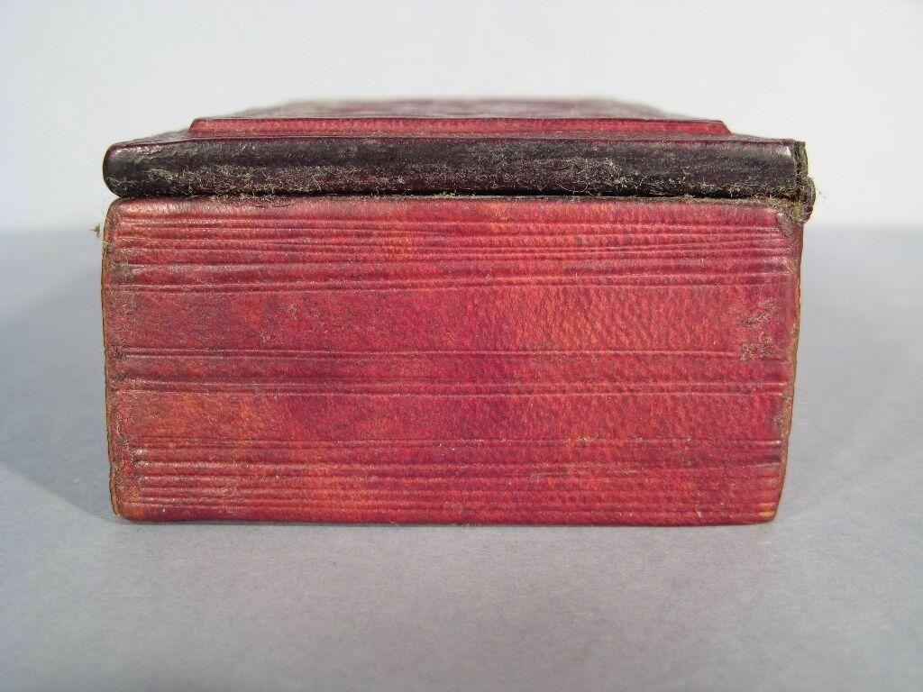 Français Porte-cartes de jeu vintage rouge grenat -1Y16
