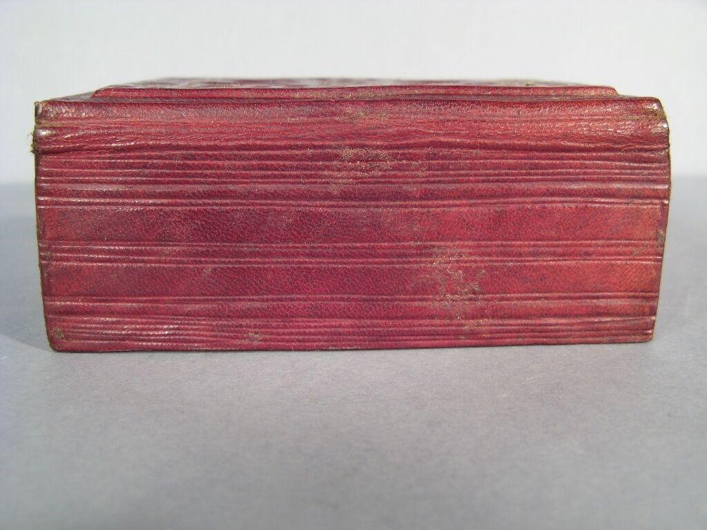 Porte-cartes de jeu vintage rouge grenat -1Y16 Bon état à Bordeaux, FR