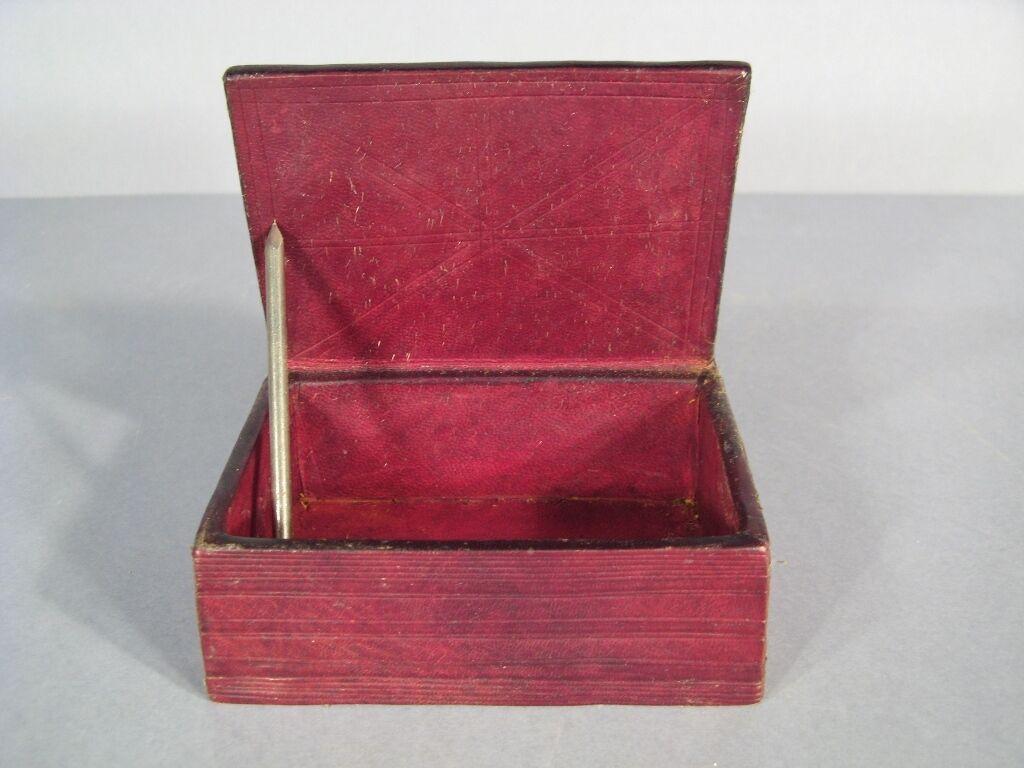 Porte-cartes de jeu vintage rouge grenat -1Y16 2