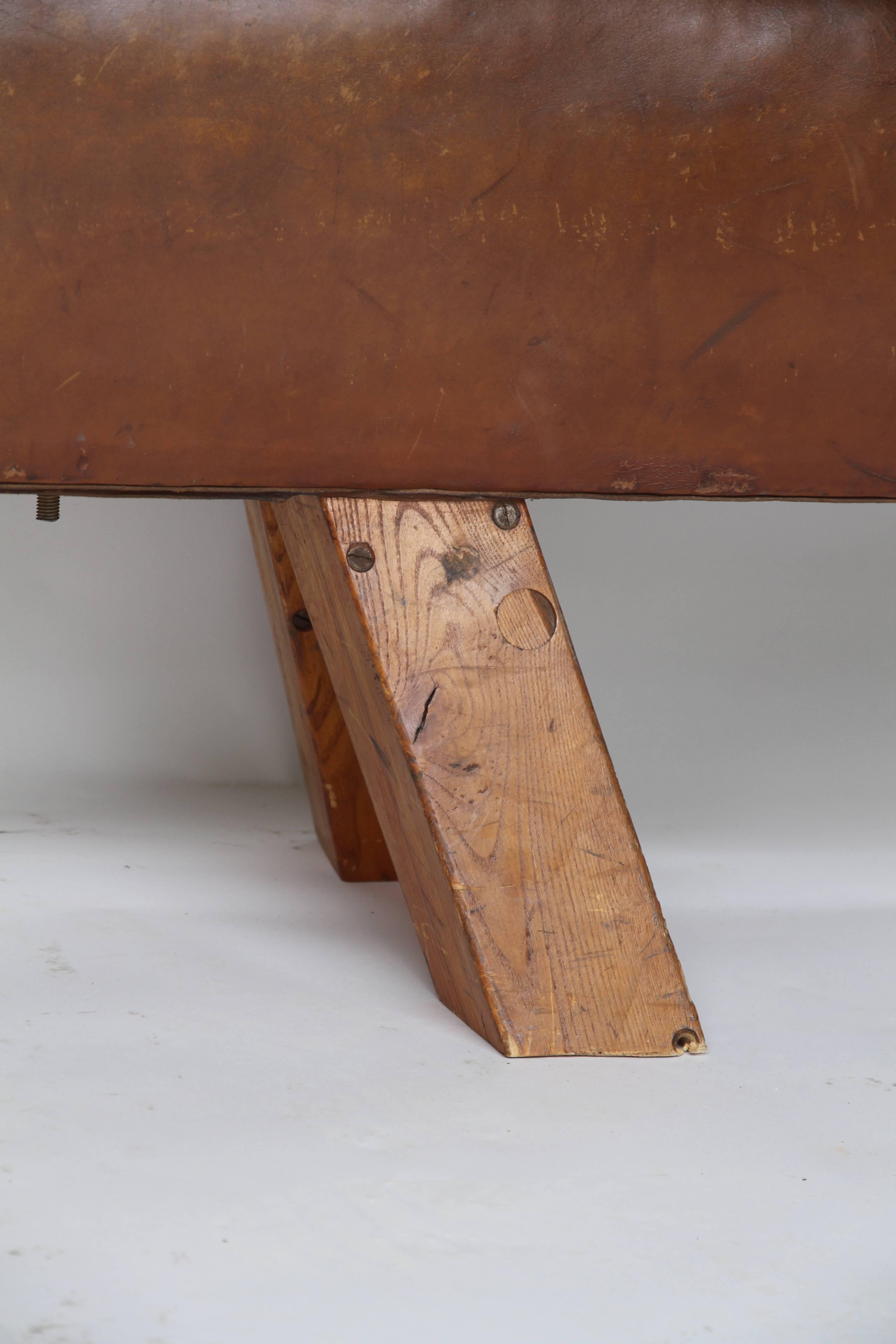 European Vintage Leather Pommel Horse