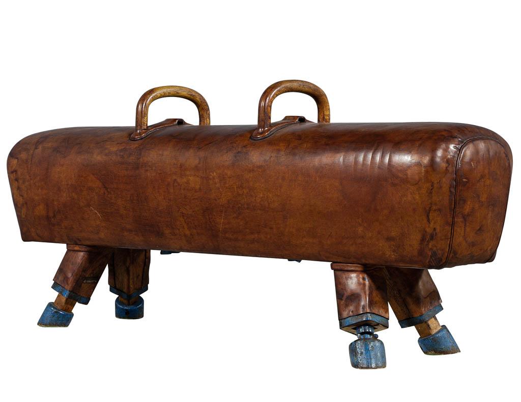 Industrial Vintage Leather Pommel Horse