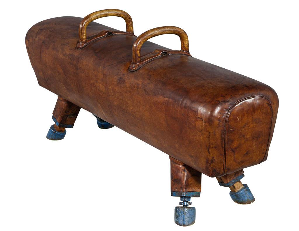 French Vintage Leather Pommel Horse