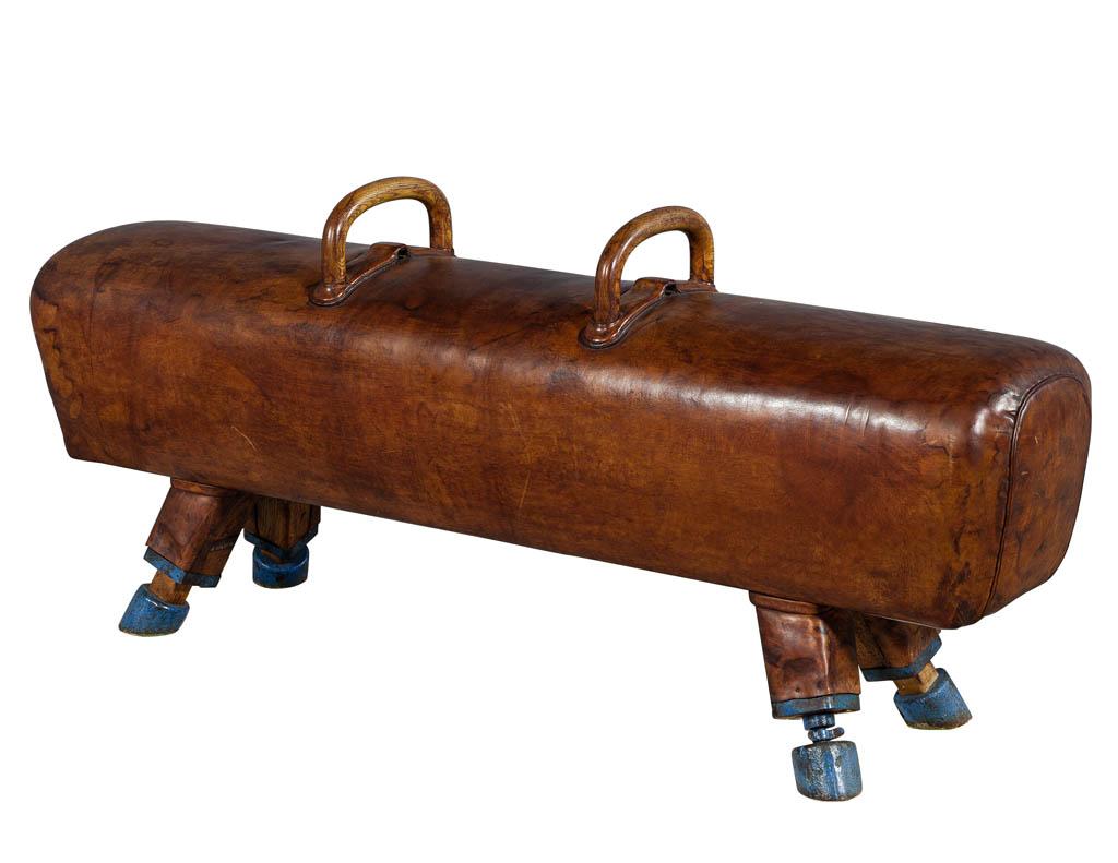 Metal Vintage Leather Pommel Horse