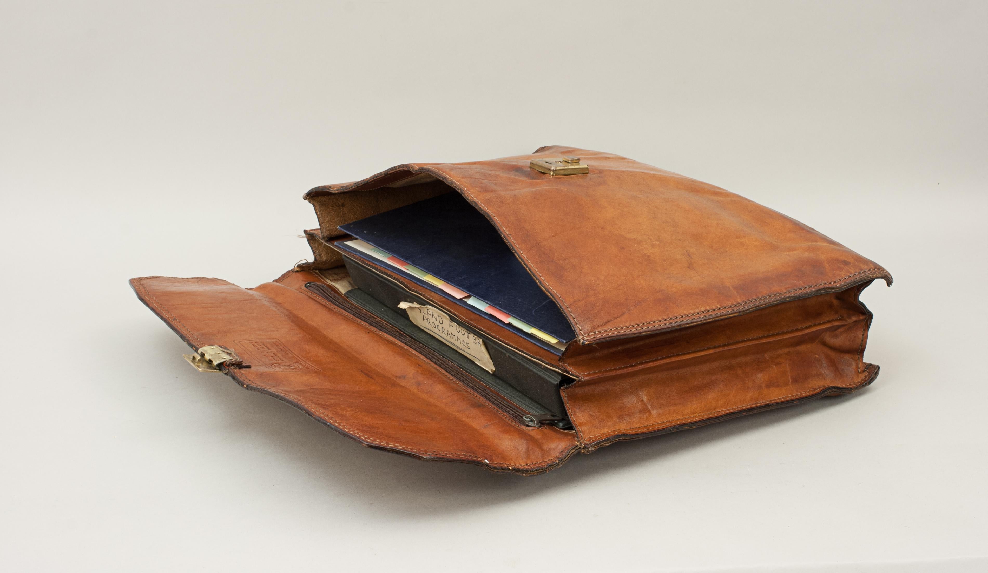 Vintage Leather Principe Expandable Attache Case Brief Case 4