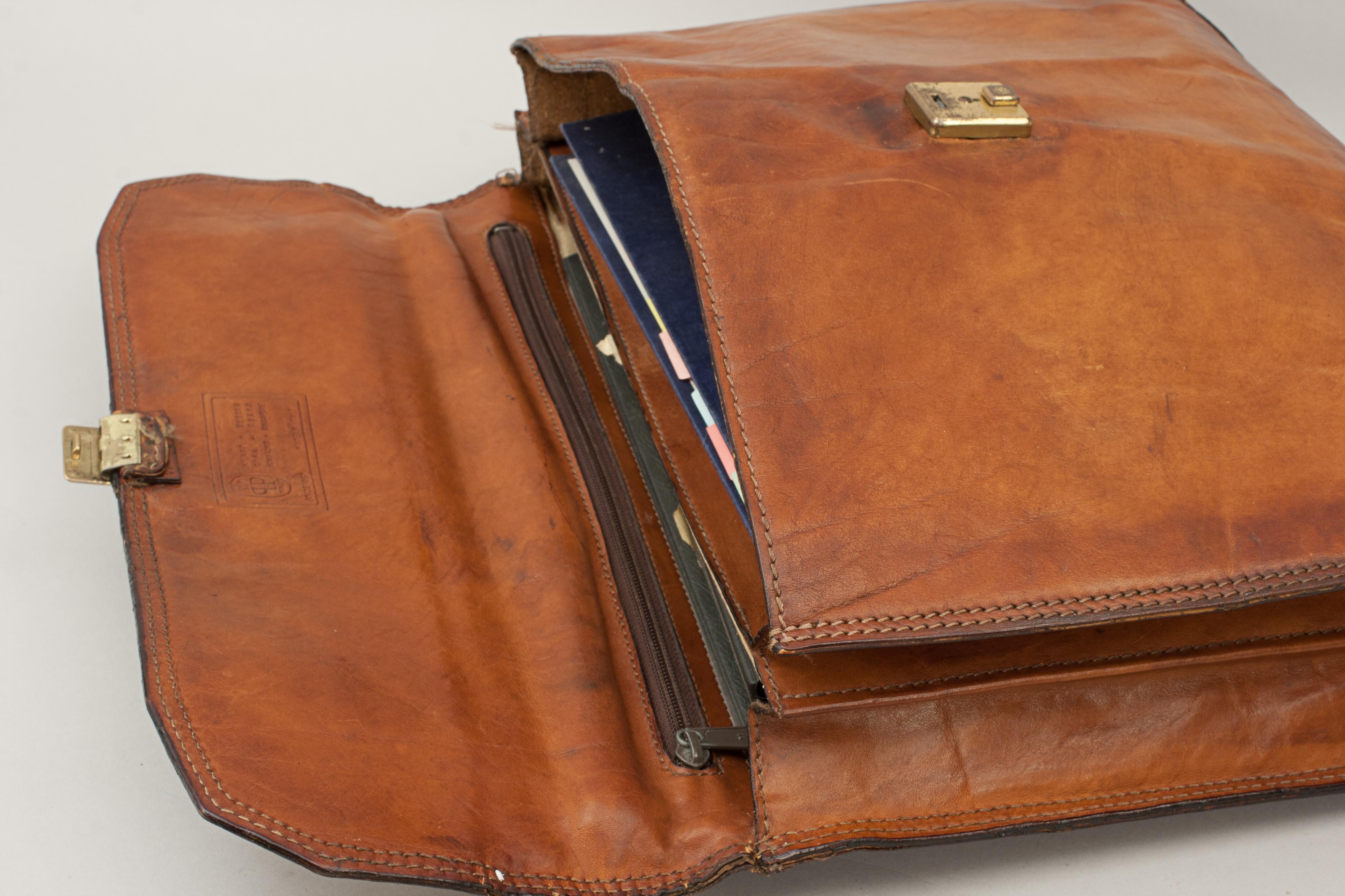Vintage Leather Principe Expandable Attache Case Brief Case 5