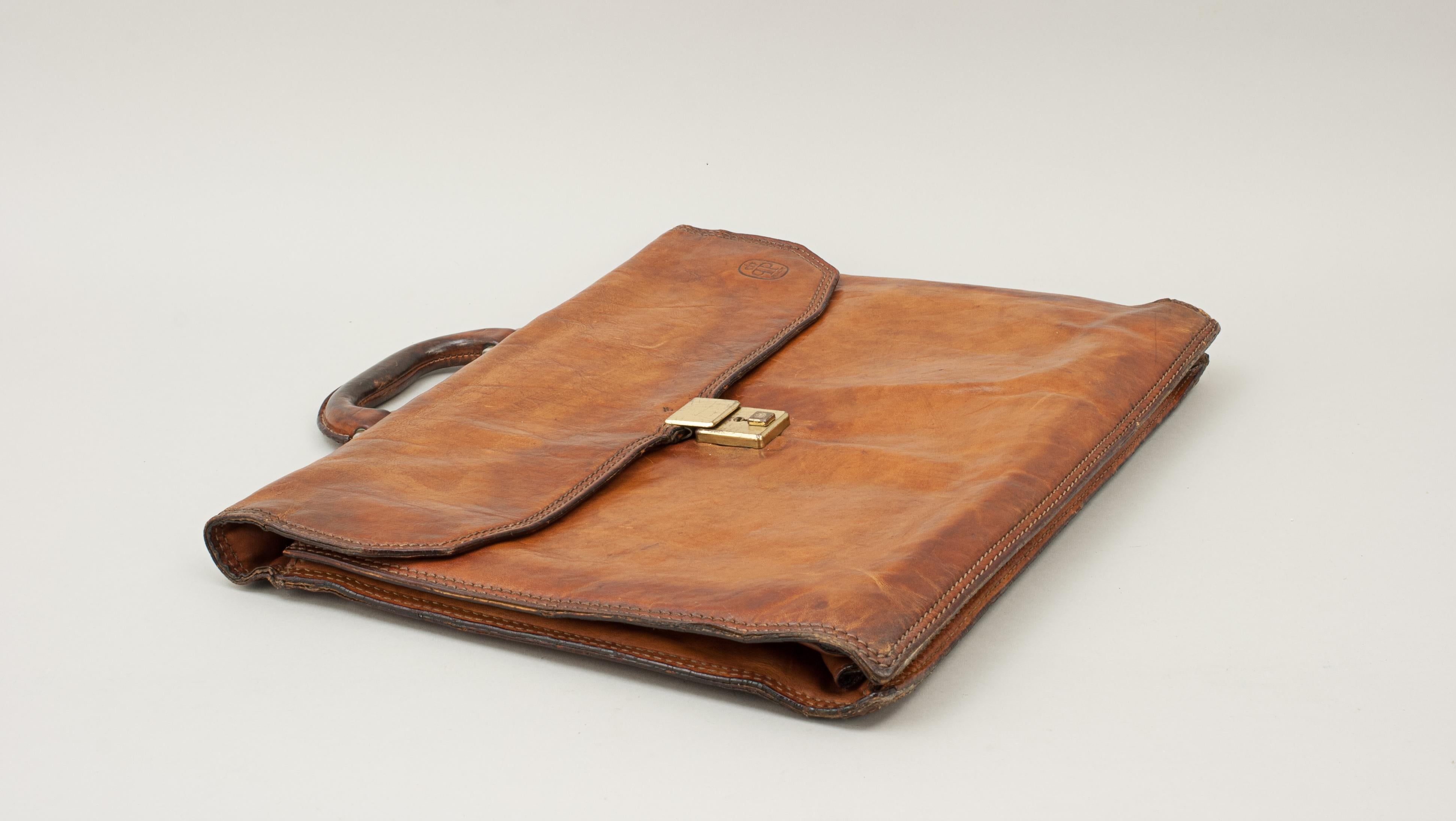 Vintage Leather Principe Expandable Attache Case Brief Case 7