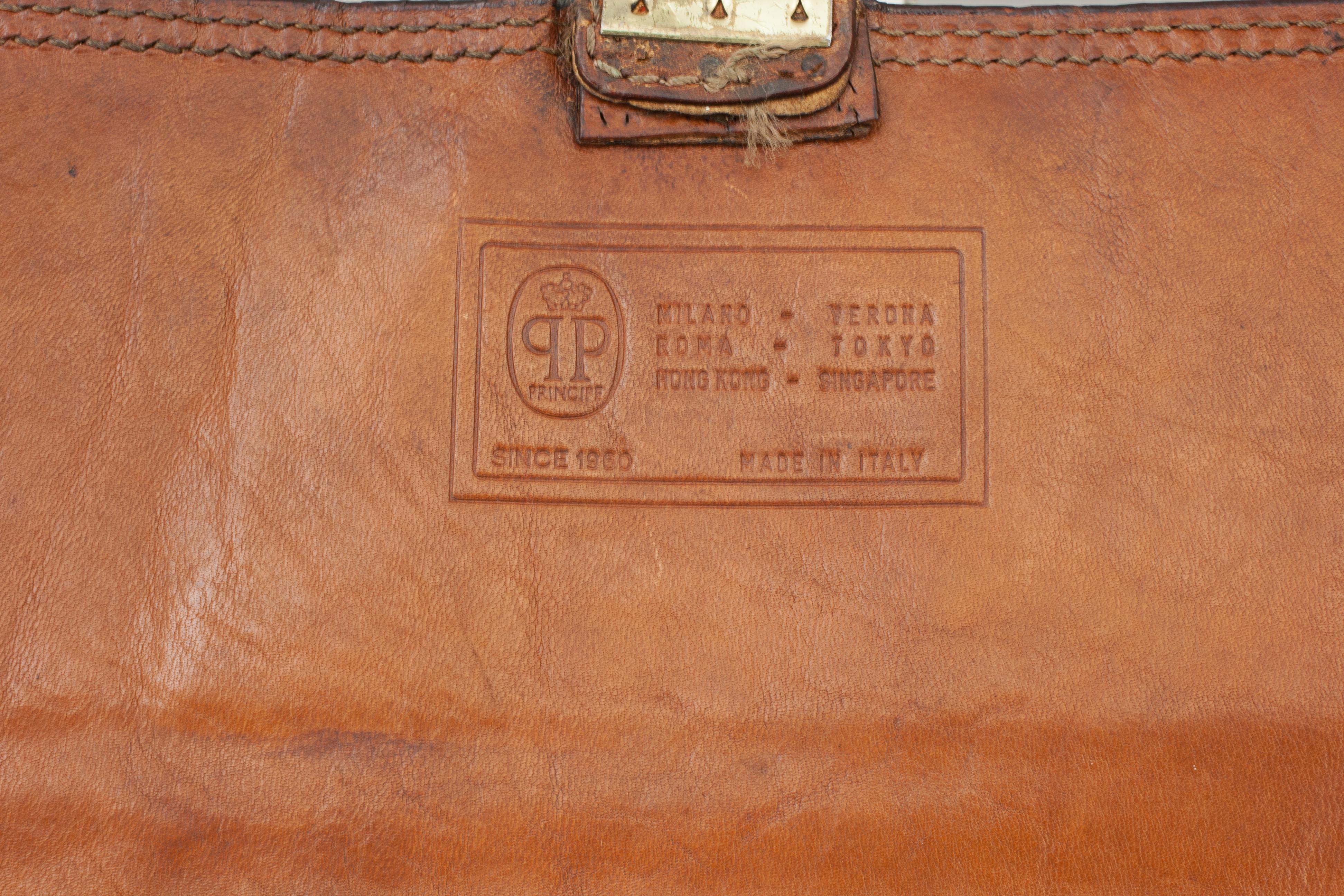 Vintage Leather Principe Expandable Attache Case Brief Case 2