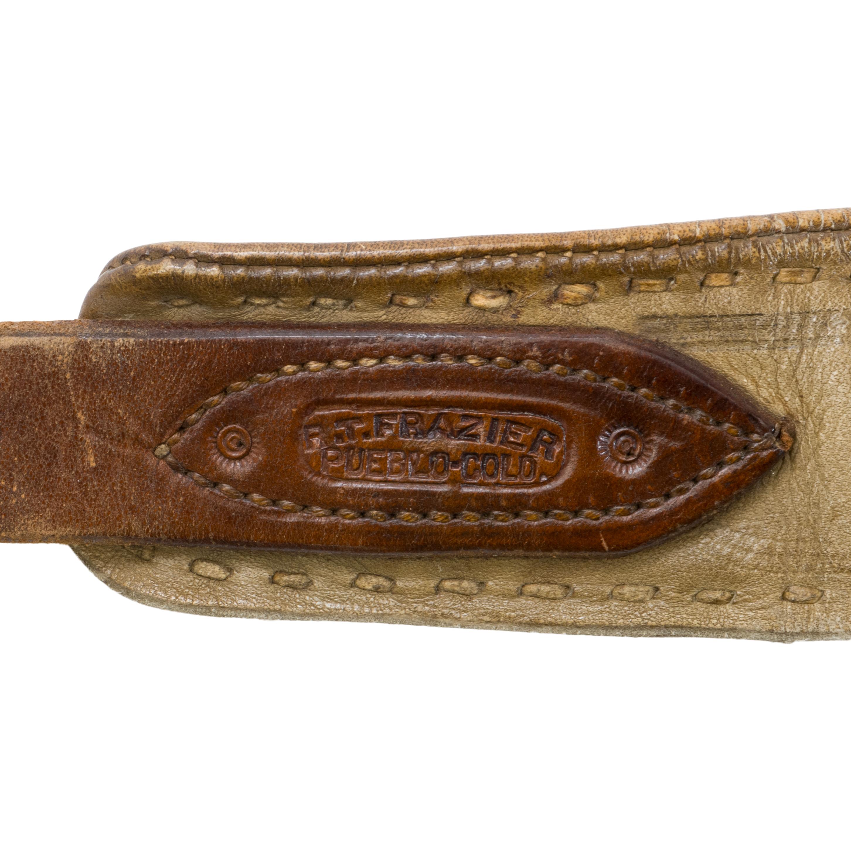 Vintage Leather R. T. Frazier Shotgun Chaps For Sale 1