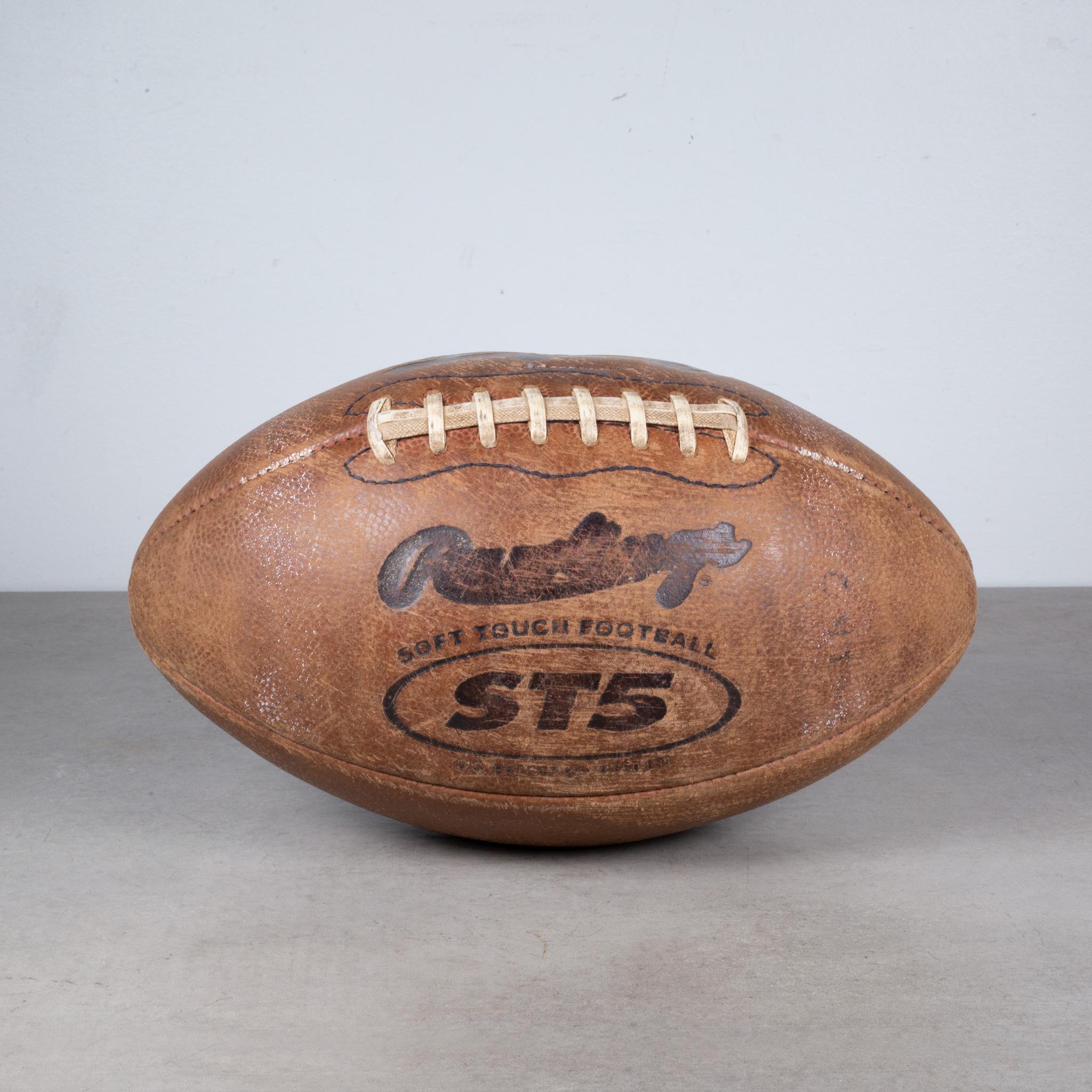 Industriel Football vintage Rawlings en cuir  (LIVRAISON GRATUITE) en vente