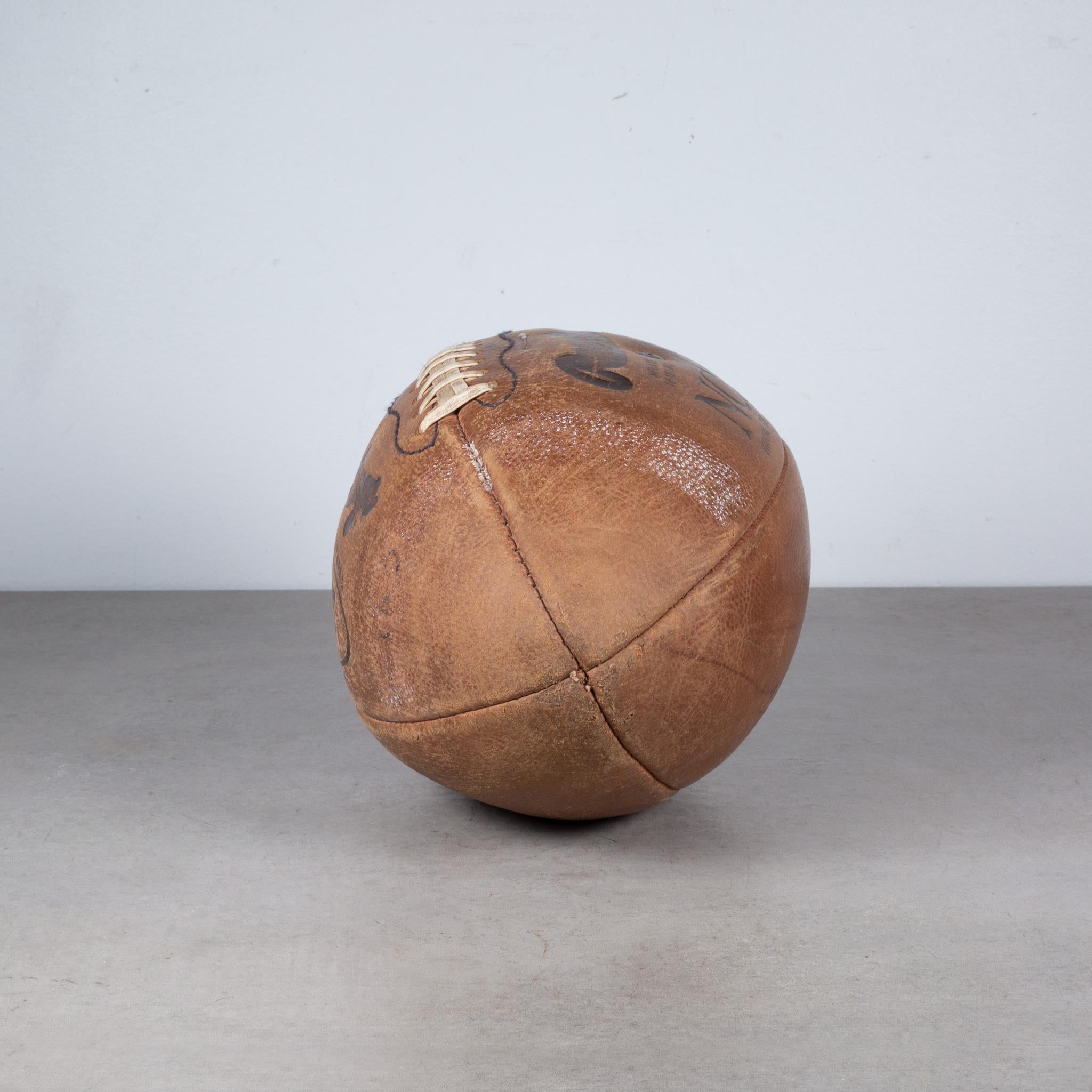 old leather football