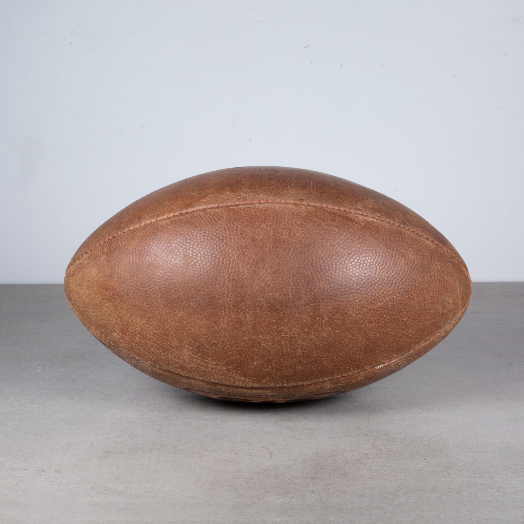 Industrial Vintage Leather Rawlings Football  (FREE SHIPPING) For Sale