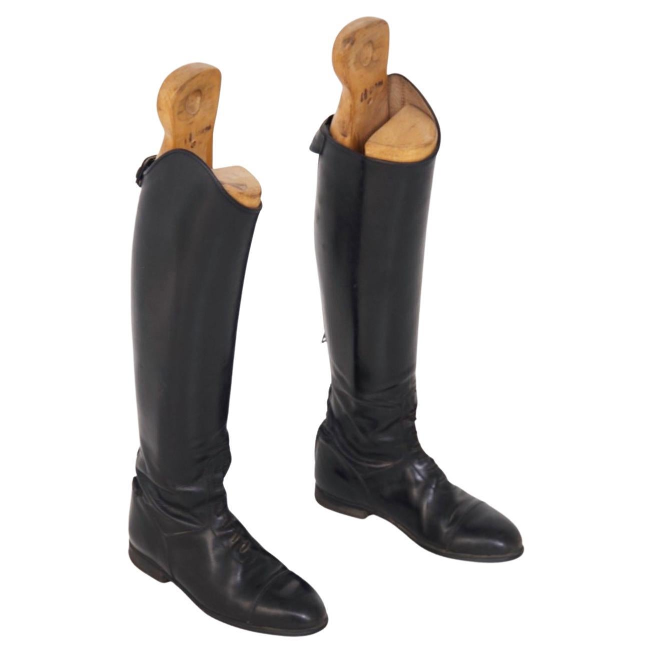 Vintage Leather Riding Boots