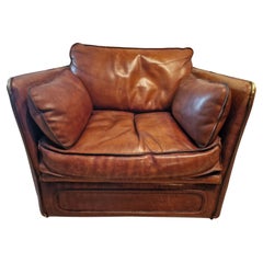 Fauteuil vintage en cuir Roche Bobois