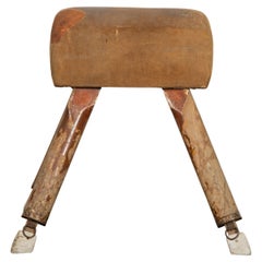 Vintage Leather Saddle Stand From France