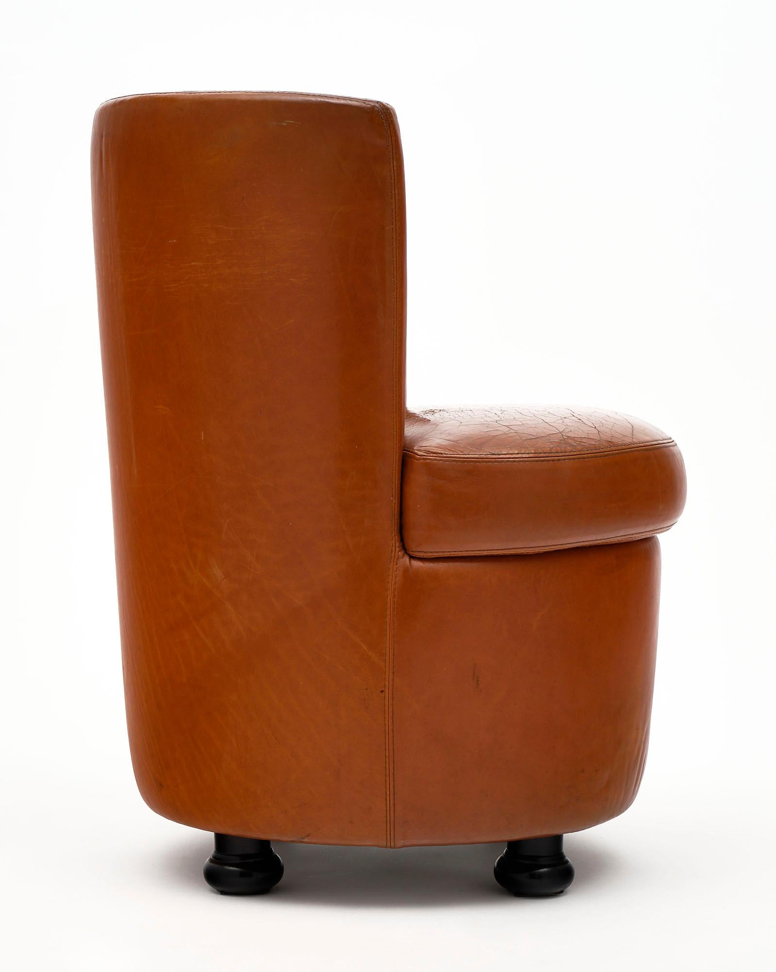 Late 20th Century Vintage Leather Side Chair