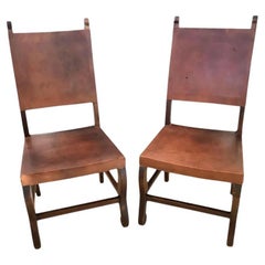 Vintage Leather Side Chair