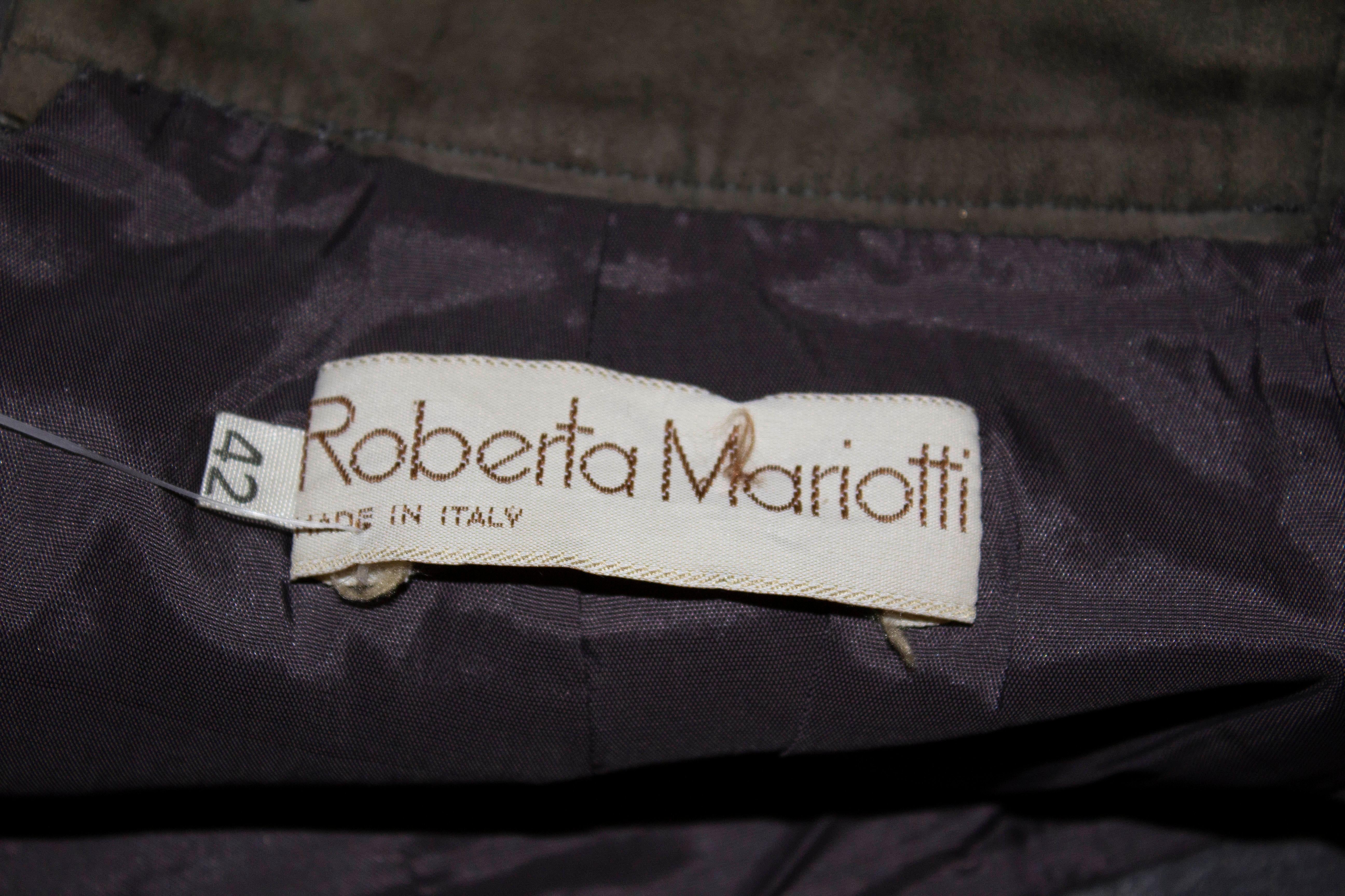 Black Vintage Leather Skirt by Robert Mariotti