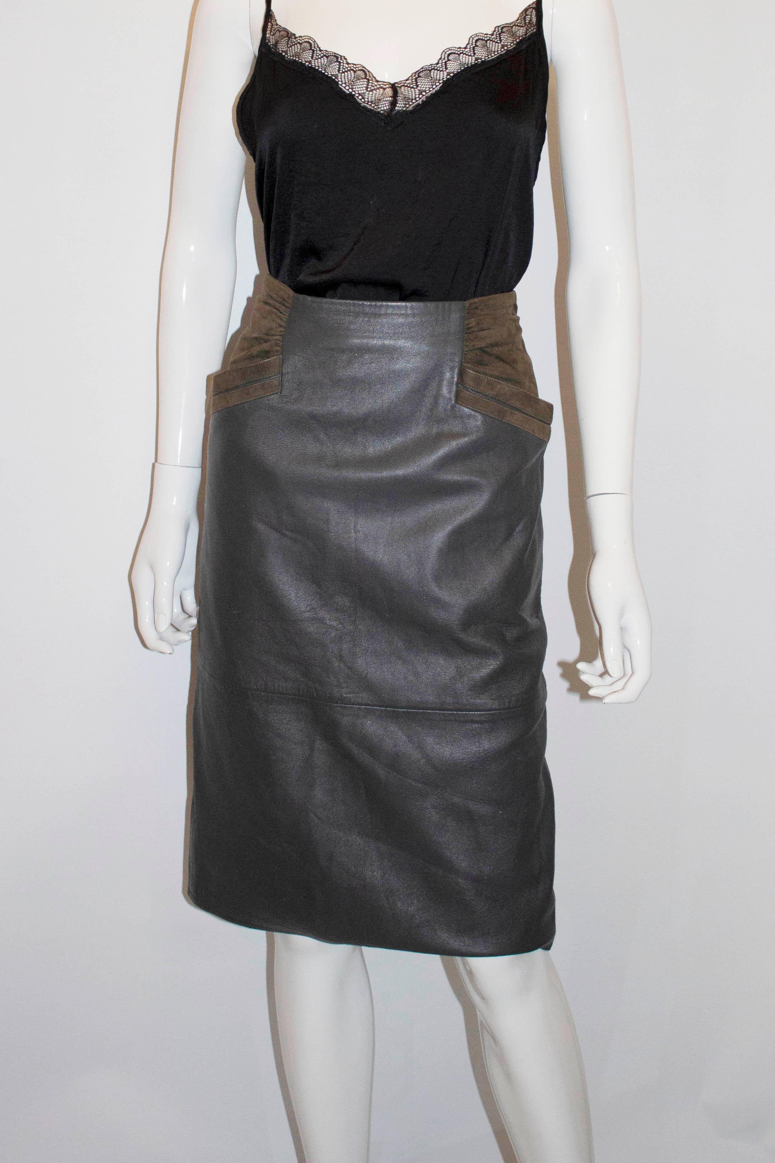 Women's Vintage Leather Skirt by Robert Mariotti
