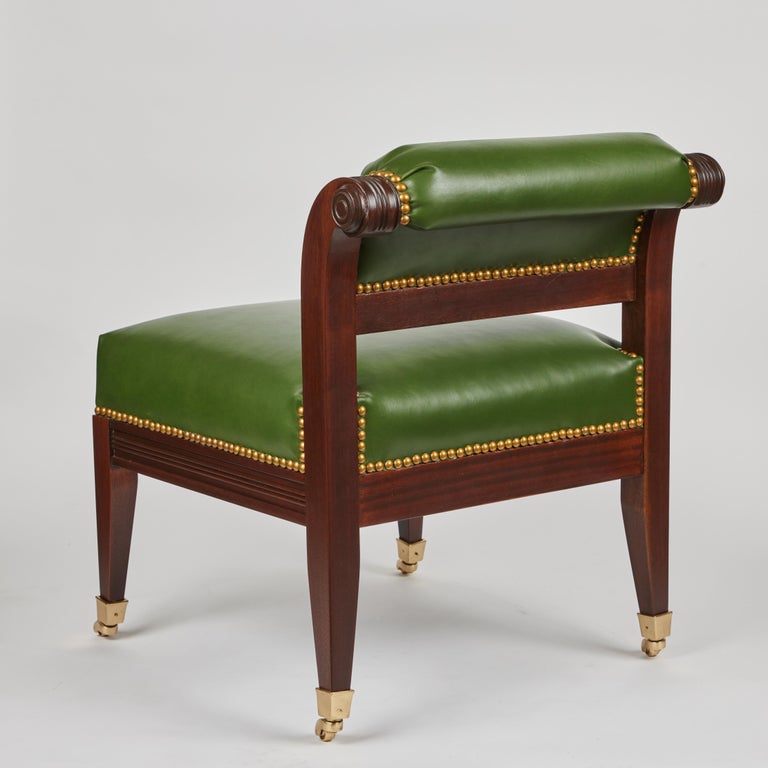 Vintage Leather Slipper Chair For Sale at 1stDibs