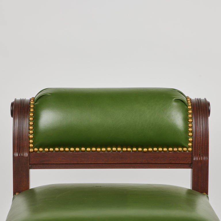 Vintage Leather Slipper Chair For Sale at 1stDibs