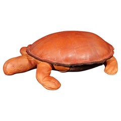 Vintage Leather Small Model of a Seal, 1960s-70s
