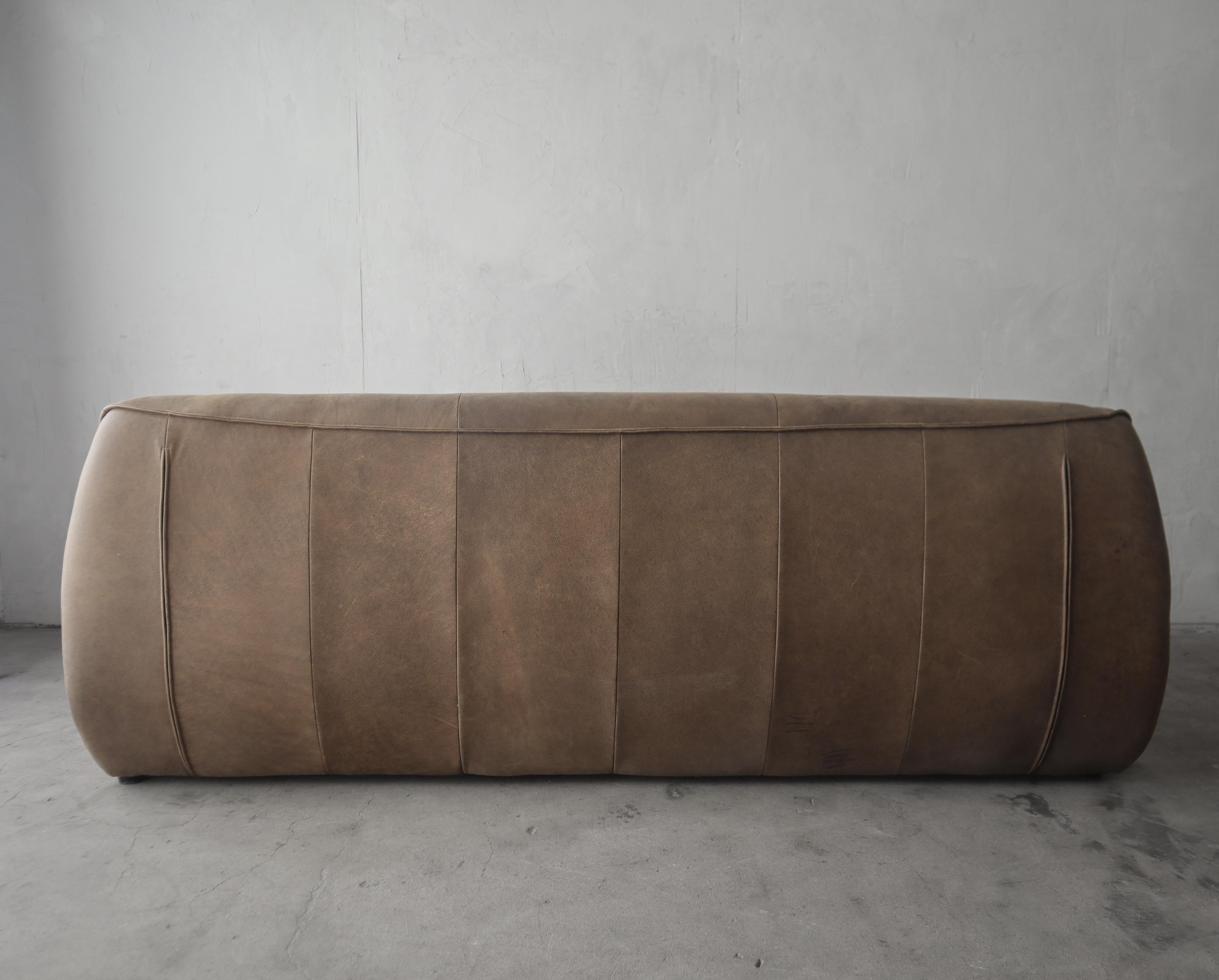 Vintage Leather Sofa After Gerard Van Den Berg 1