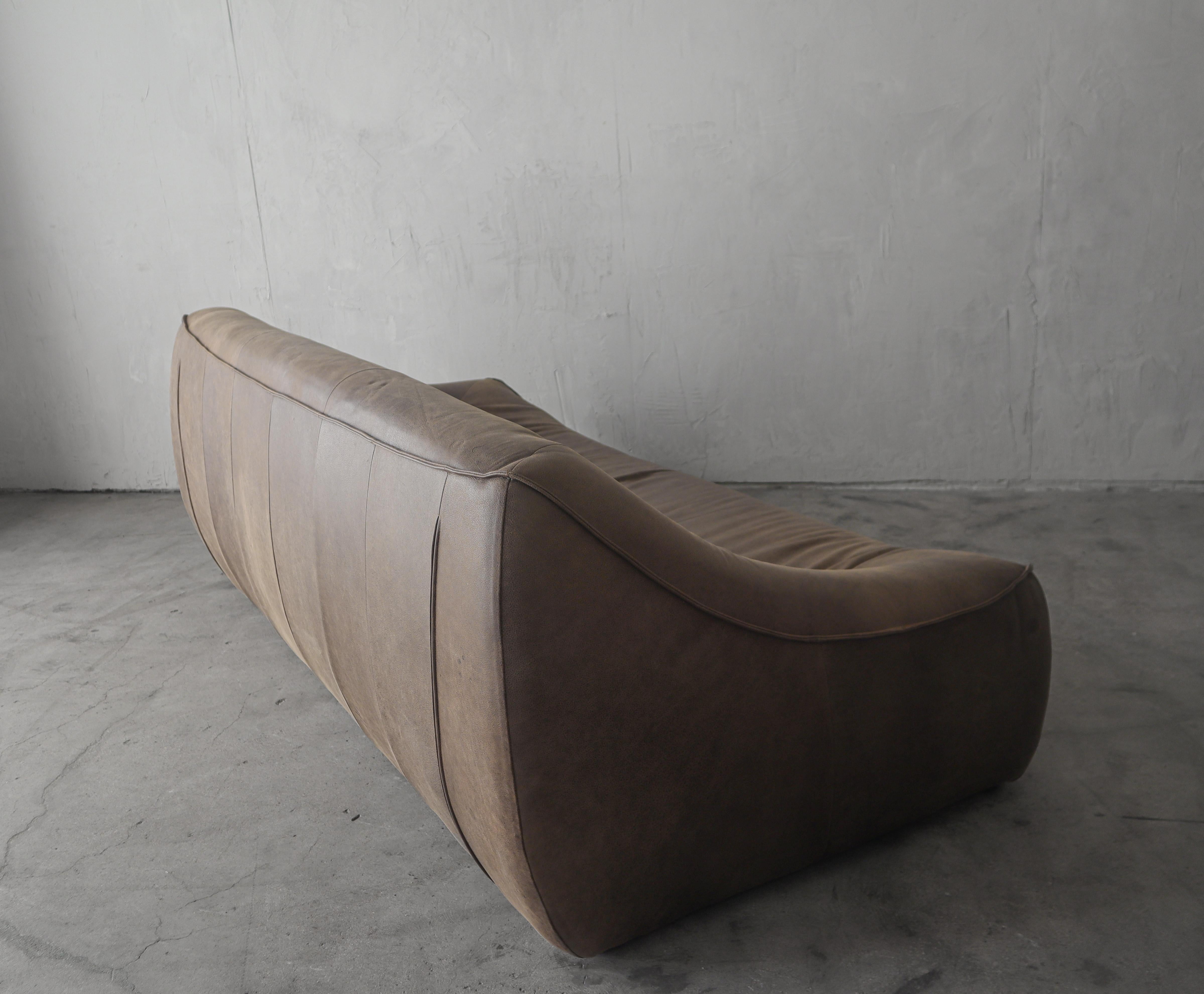 Vintage Leather Sofa After Gerard Van Den Berg 2