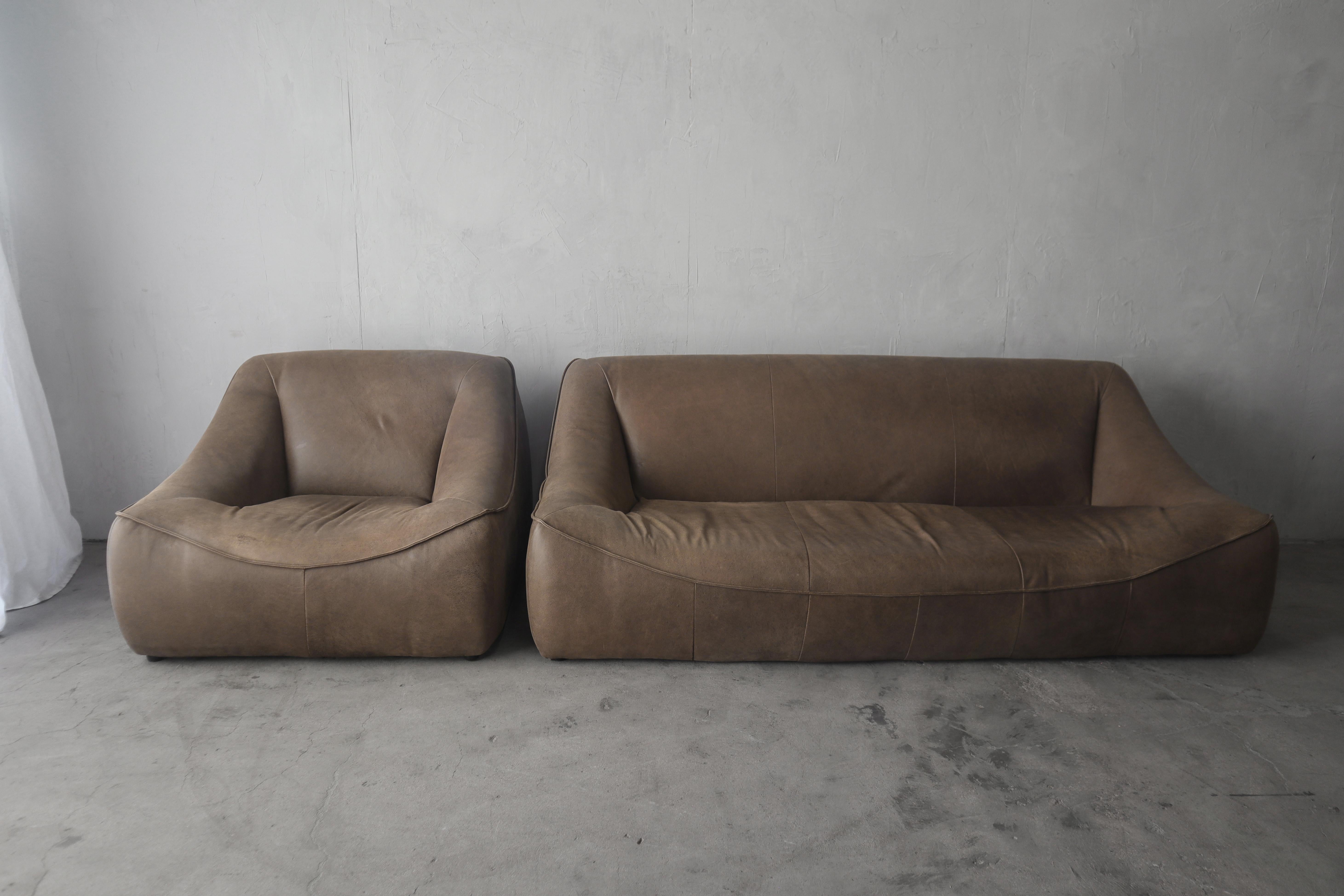 Vintage Leather Sofa After Gerard Van Den Berg 4
