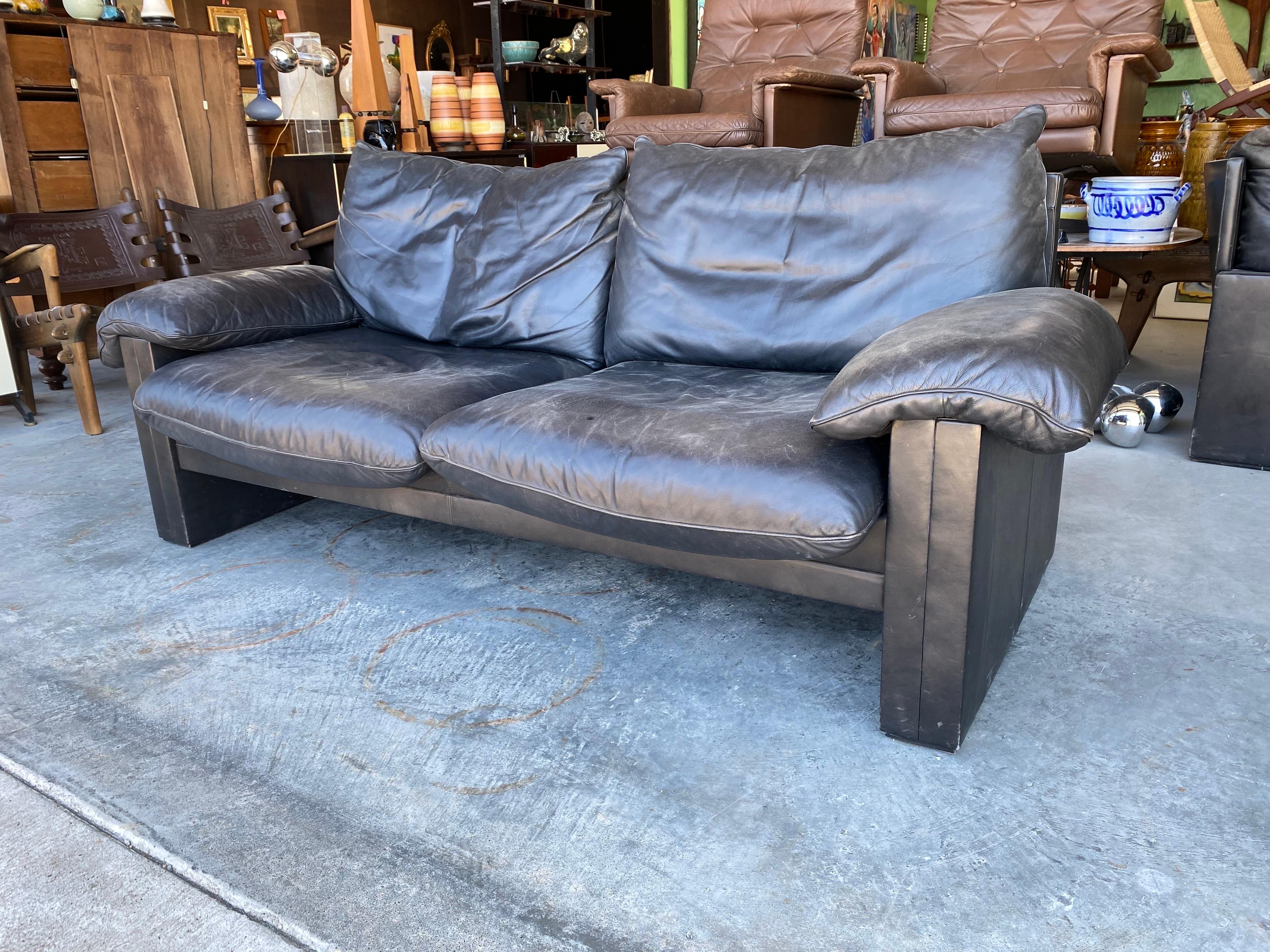 Vintage Leather Sofa De Sede DS-73 b 1