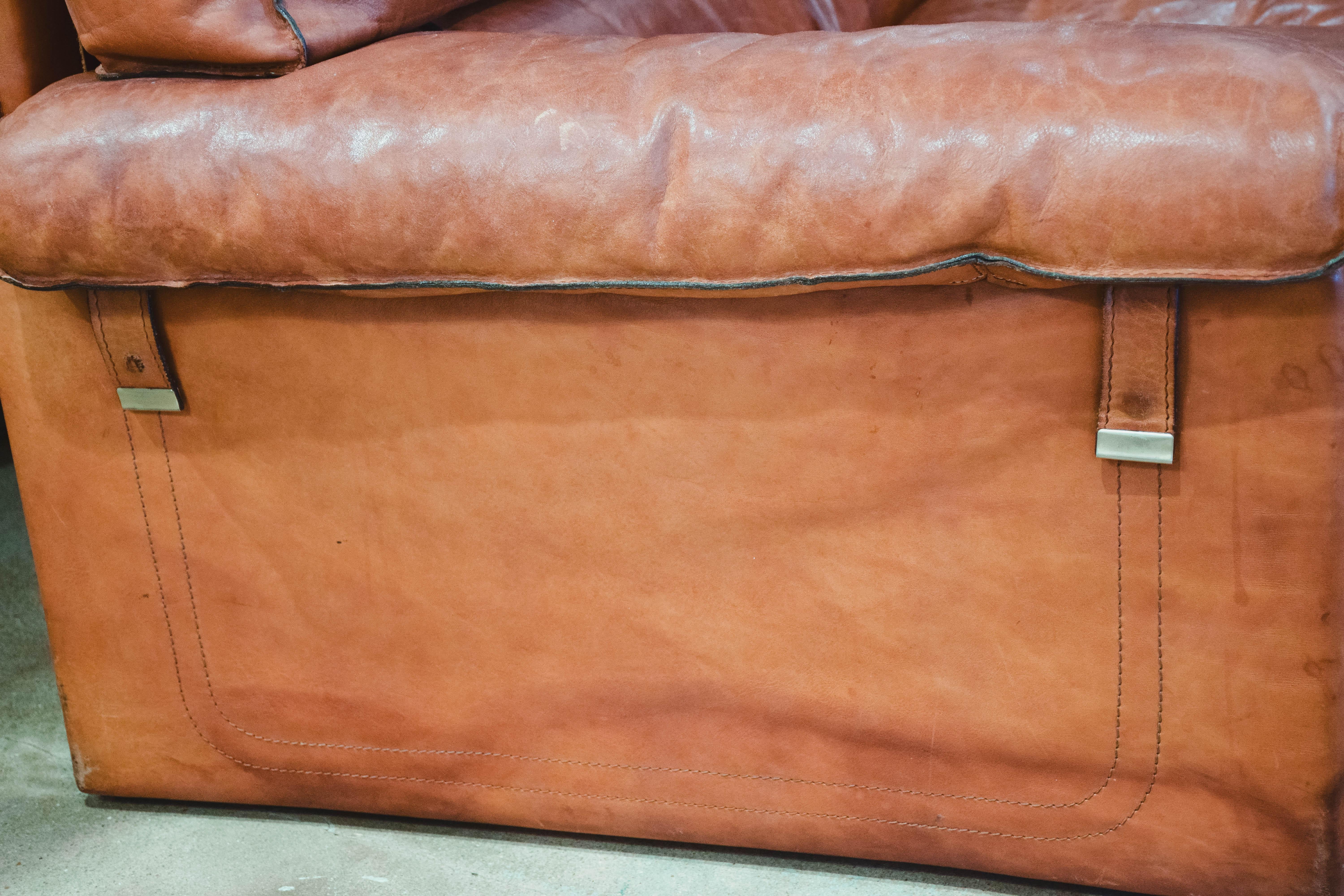 90s leather couch