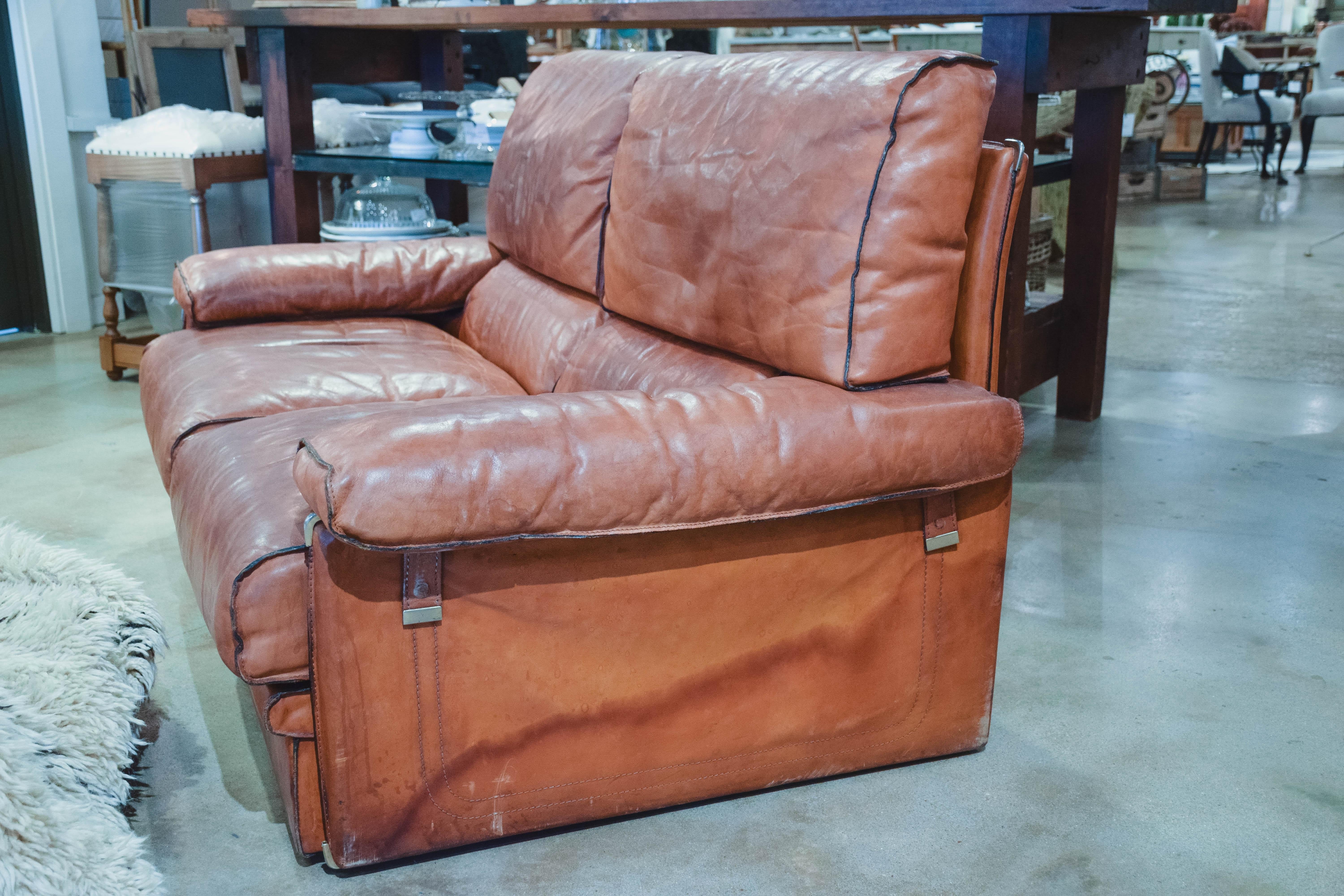 90s leather sofa