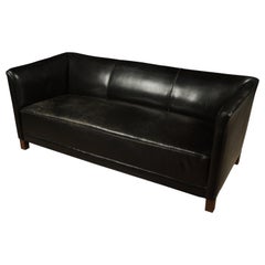 Vintage Leather Sofa Manufactured by Fritz Hansen, Denmark, circa 1960