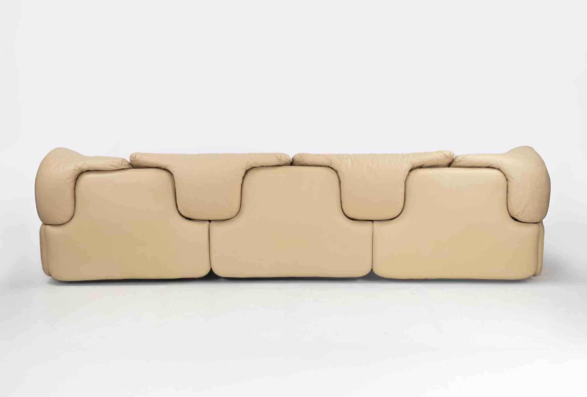 Vintage Leather Sofa Set 